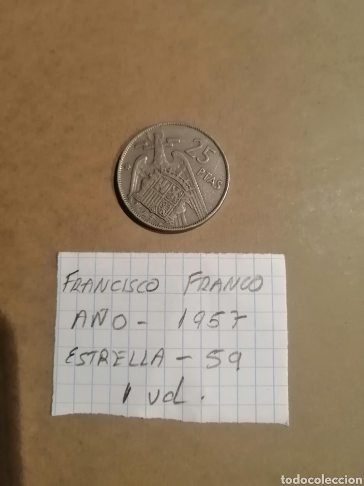 Monedas Franco: Moneda de 25 pesetas - Foto 2