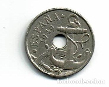 Monedas Franco: Moneda de 50 centimos 1949 - Foto 2