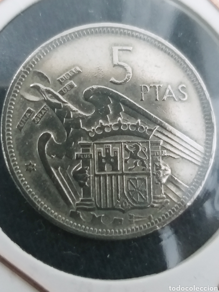 Monedas Franco: 5 Ptas 1957 *75 lee Plus Ultra - Foto 1