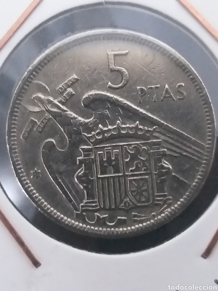 Monedas Franco: 5 Ptas 1957 *72 lee Plus Ultra - Foto 1
