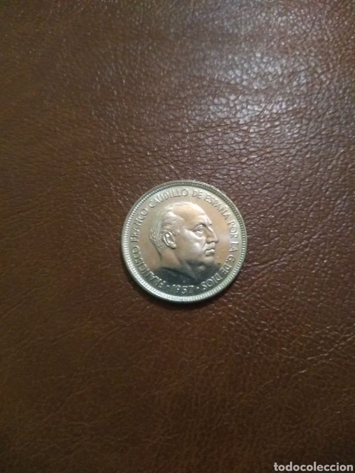 Monedas Franco: Moneda 5 pesetas 1957 *75 SC - Foto 2