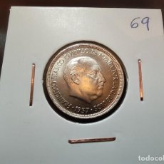 Monedas Franco: A93/ 5 PESETAS FRANCO 1957 *69 SIN CIRCULAR EXTRAÍDA DE CARTUCHO. Lote 387951134