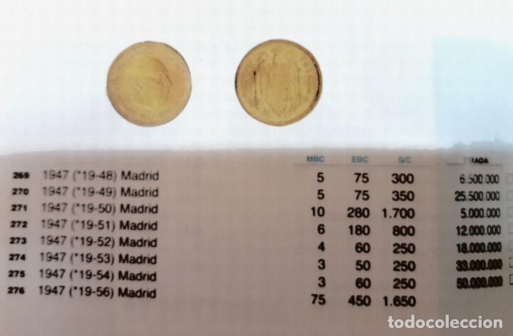 Monedas Franco: Moneda de 1 peseta de F. Franco 1947 *19*53 Plus Ultra Conservación EBC - Foto 3 - 244785860