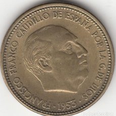 Monedas Franco: ESTADO ESPAÑOL: 2,5 PESETAS 1953 ESTRELLA 19-54. Lote 245409420