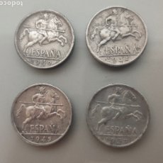 Monedas Franco: 4X 10 CENTIMOS 1940 1941 1945 Y 1953 FRANCO ALUMINIO SERIE COMPLETA. Lote 246038500