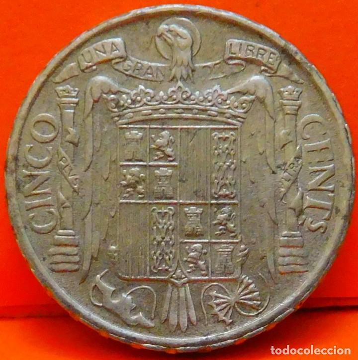 Monedas Franco: ESPA&Ntilde;A, 5 C&Eacute;NTIMOS, 1945. EBC+. (996) - Foto 2