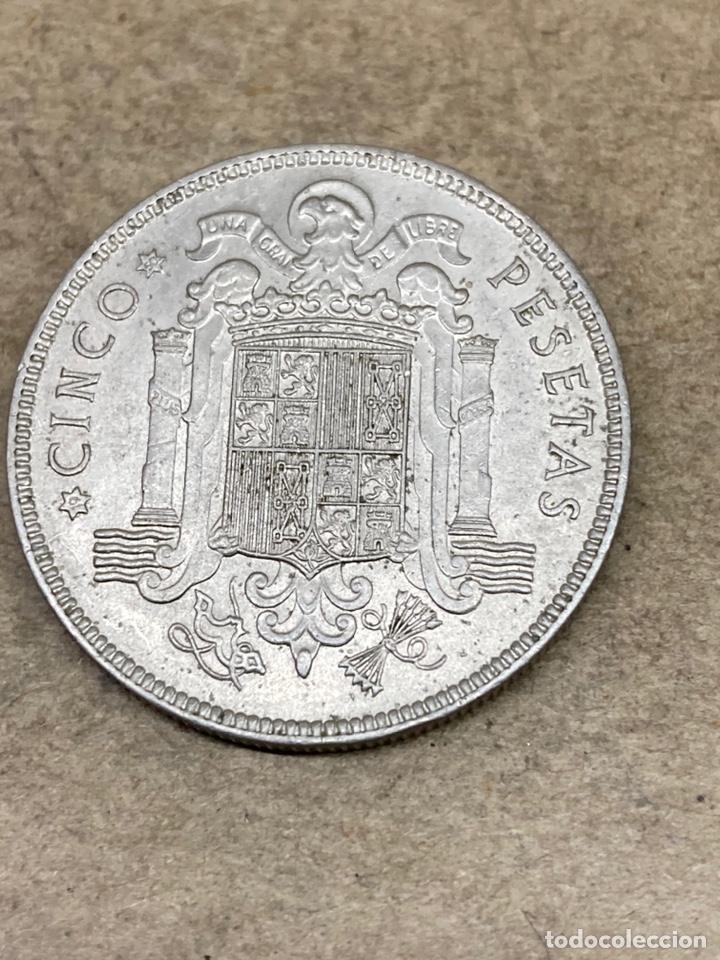 Monedas Franco: Moneda 5 pesetas 1949 E50 - Foto 2