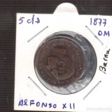 Monedas Franco: MONEDAS DE ESPAÑA ALFONSO XII AÑO 1877 5 CENTIMOS LA QUE VES. Lote 252058615
