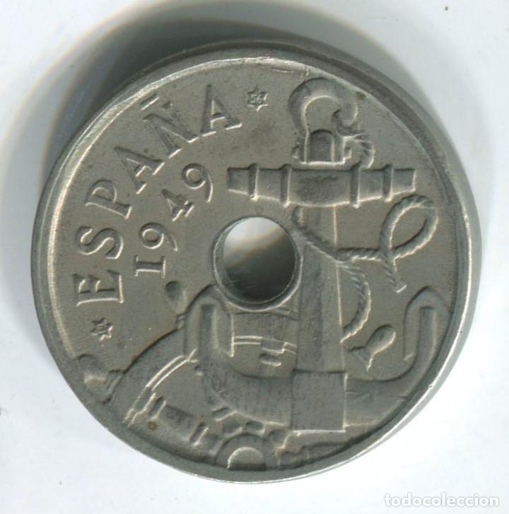 Monedas Franco: Espa&ntilde;a, 50 c&eacute;ntimos de 1949 *56 - Foto 2