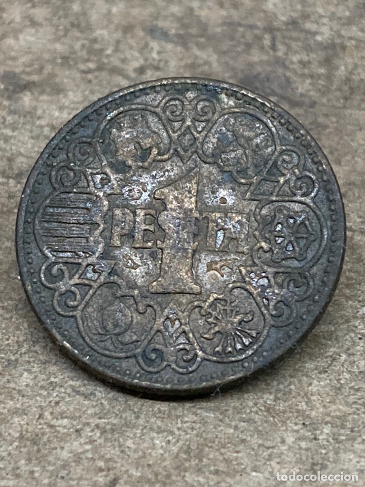 Monedas Franco: Moneda de 1 peseta 1944 - Foto 2