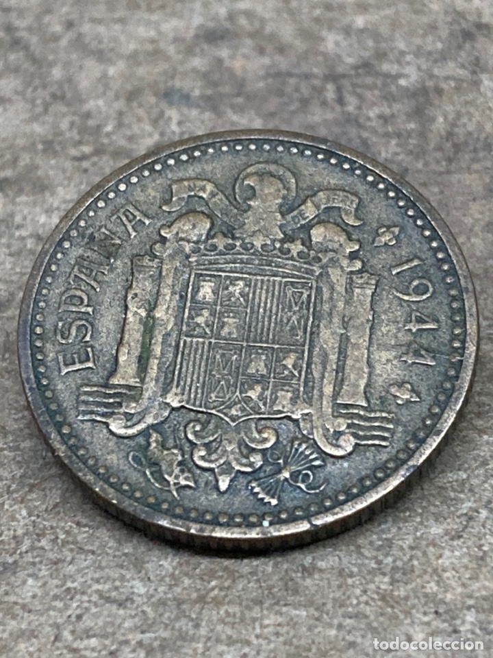 Monedas Franco: Moneda de 1pesetas 1944 - Foto 2