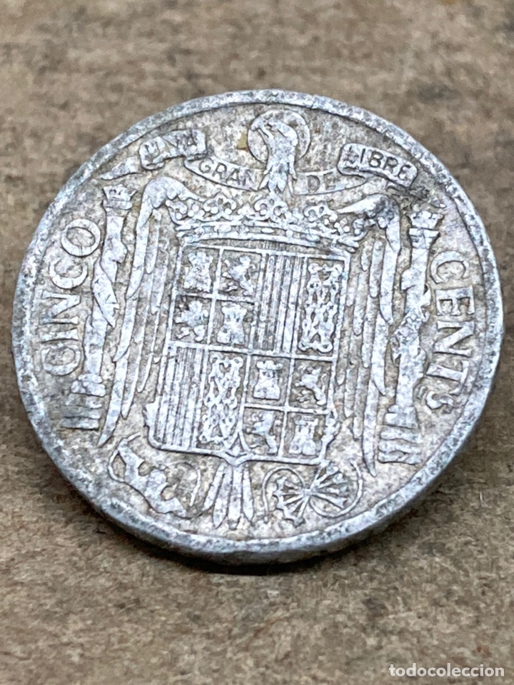 Monedas Franco: Moneda de 5 c&eacute;ntimos 1945 - Foto 2