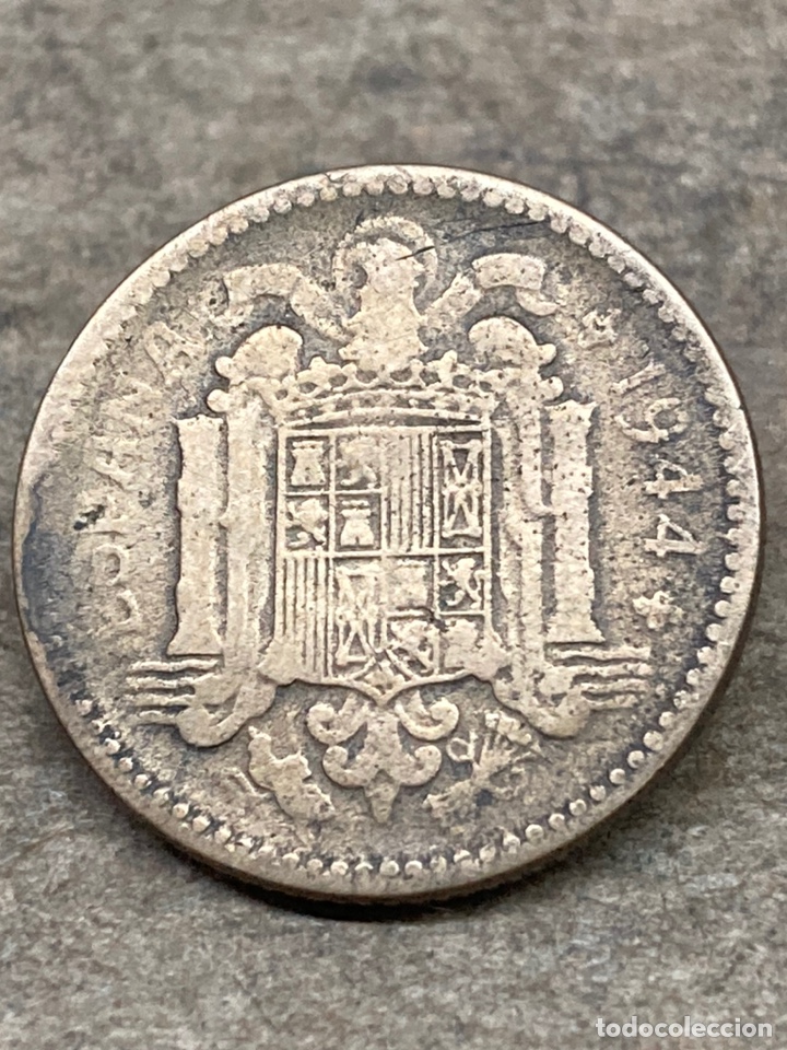 Monedas Franco: Moneda de 1 peseta 1944 - Foto 2