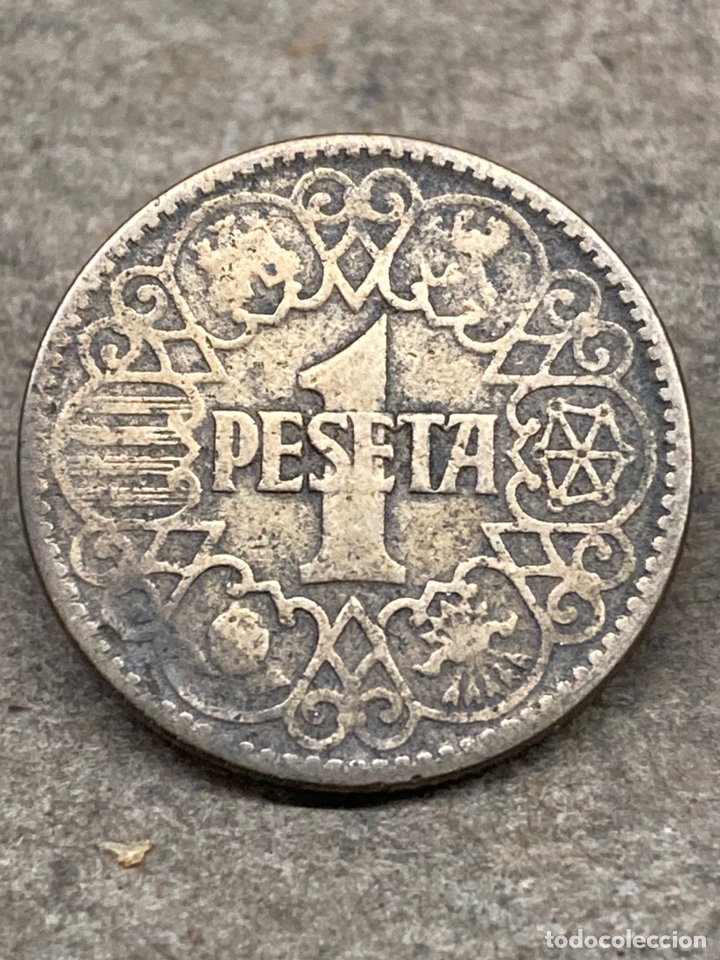 Monedas Franco: Moneda de 1 peseta 1944 - Foto 1