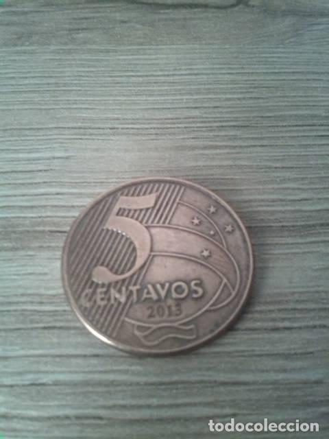 Monedas Franco: Moneda de 5 centavos de Brasil. 2013. - Foto 1