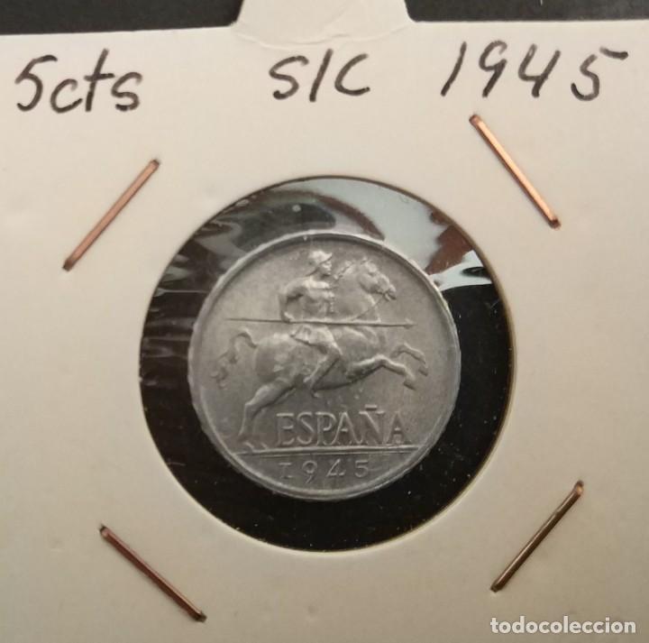 Monedas Franco: moneda 5 cts 1945 sin circular brillo original - Foto 1