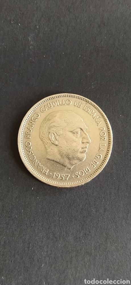 Monedas Franco: 25 pesetas de 1957 *68 - Foto 2
