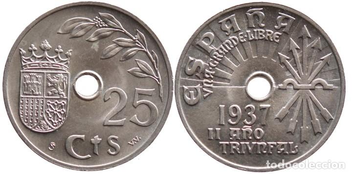 Monedas Franco: 25 CENTIMOS 1937 S/C