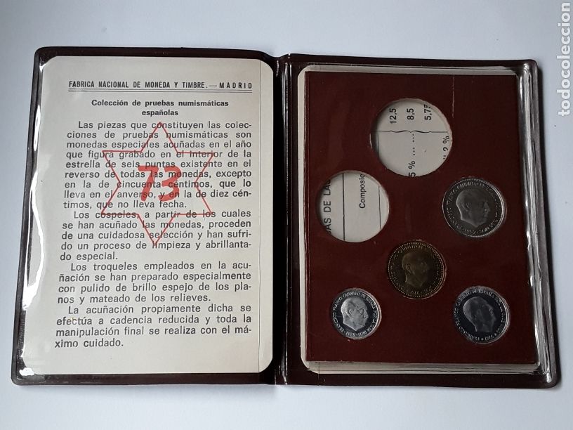 Monedas Franco: CARTERA PRUEBA NUMISM&Aacute;TICA FNMT 1973. INCOMPLETA.PROOF - Foto 1