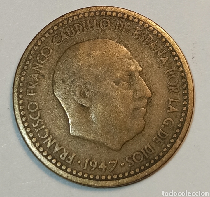 M&uuml;nzen unter Franco: moneda de 1 pesetas 1947 numismatica