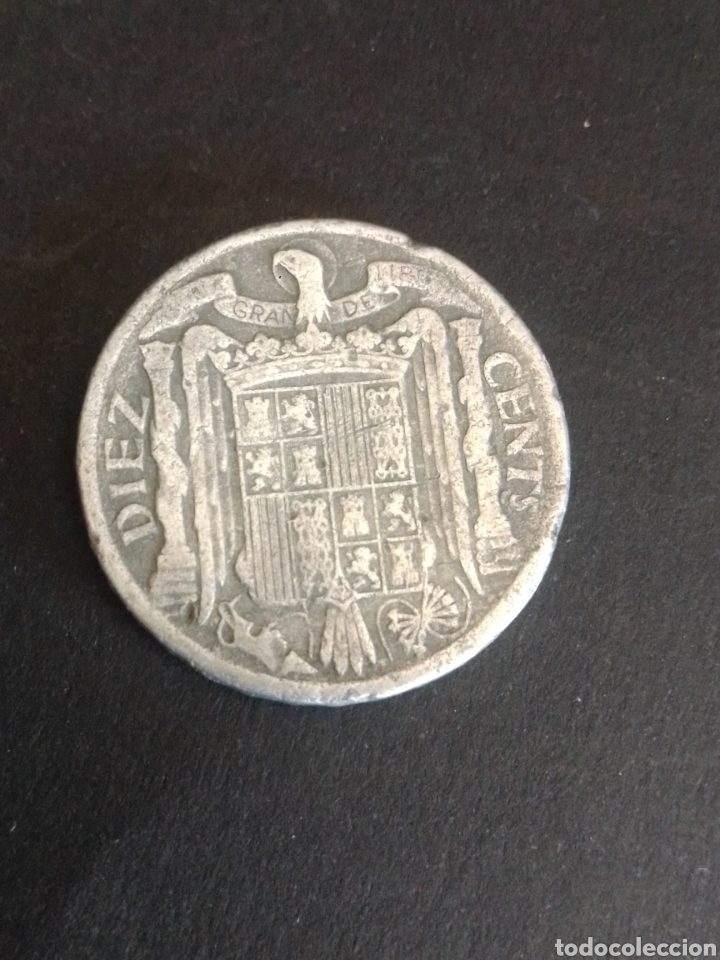 Monedas Franco: ESTADO ESPA&Ntilde;OL. 10 C&Eacute;NTIMOS DE 1940. - Foto 2