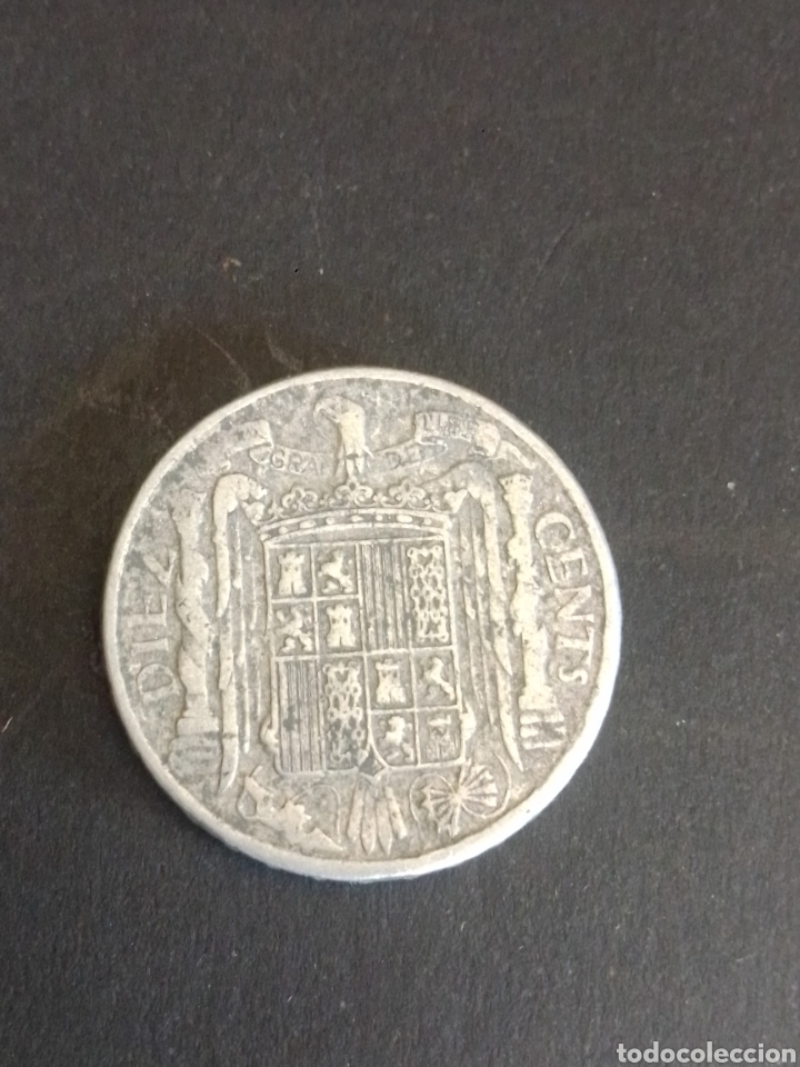 Monedas Franco: ESTADO ESPA&Ntilde;OL. 10 C&Eacute;NTIMOS DE 1945. - Foto 2