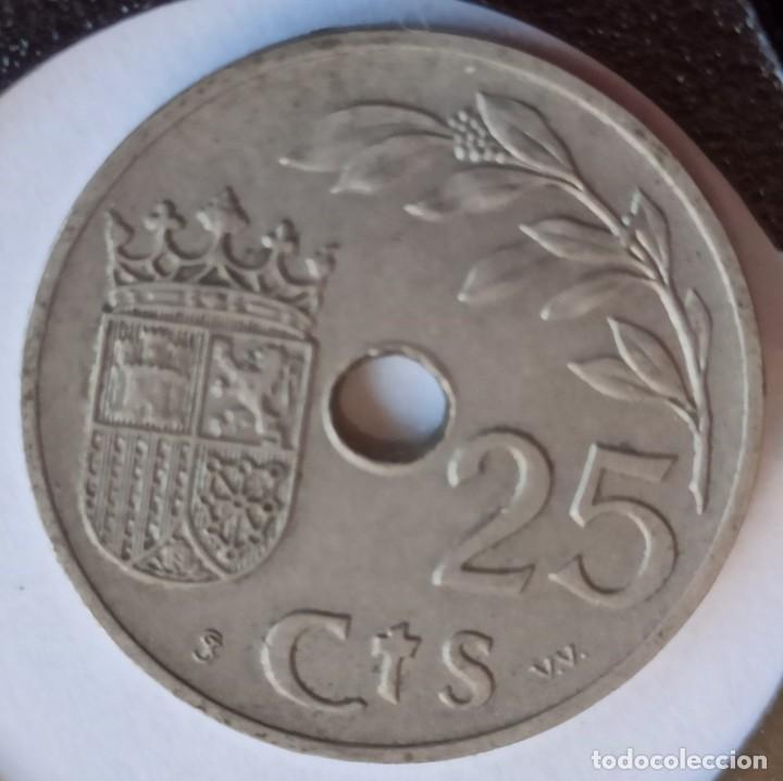 Monedas Franco: 25 c&eacute;ntimos 1937 MBC - Foto 2