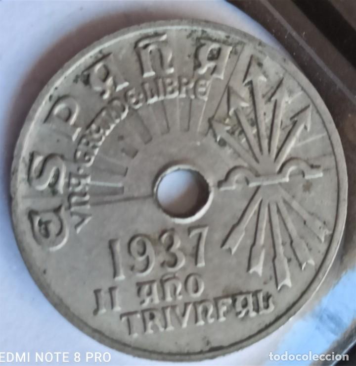 Monedas Franco: 25 c&eacute;ntimos 1937 MBC - Foto 1