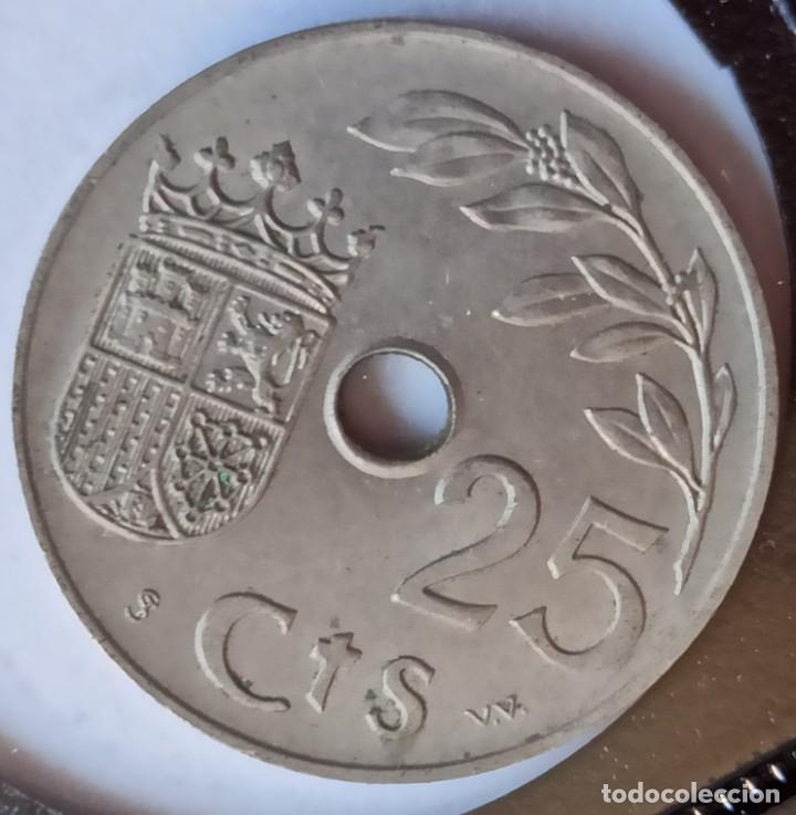 Monedas Franco: 25 c&eacute;ntimos 1937 MBC - Foto 2