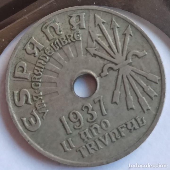 Monedas Franco: 25 c&eacute;ntimos 1937 MBC - Foto 2
