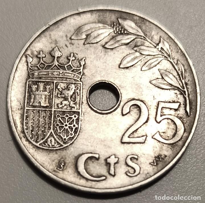 Monedas Franco: 25 c&eacute;ntimos 1937 MBC - Foto 1