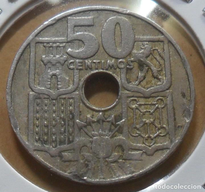 Monedas Franco: ESPA&Ntilde;A - 50 CENTIMOS - 1949 * 53 - Foto 2