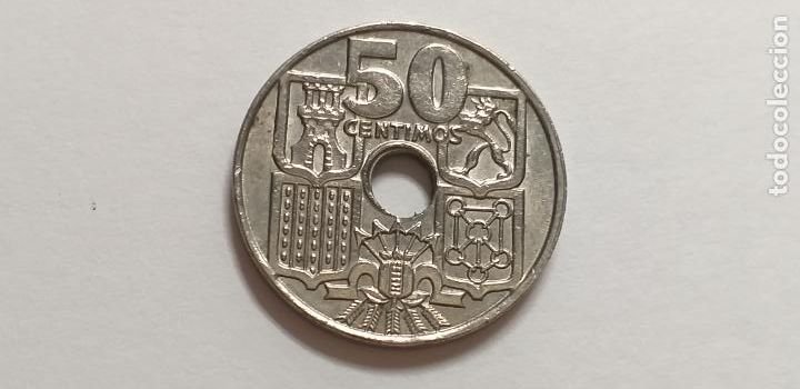 Monedas Franco: Moneda de 50 c&eacute;ntimos. A&ntilde;o 1963. Estrella del 65. EBC - Foto 2