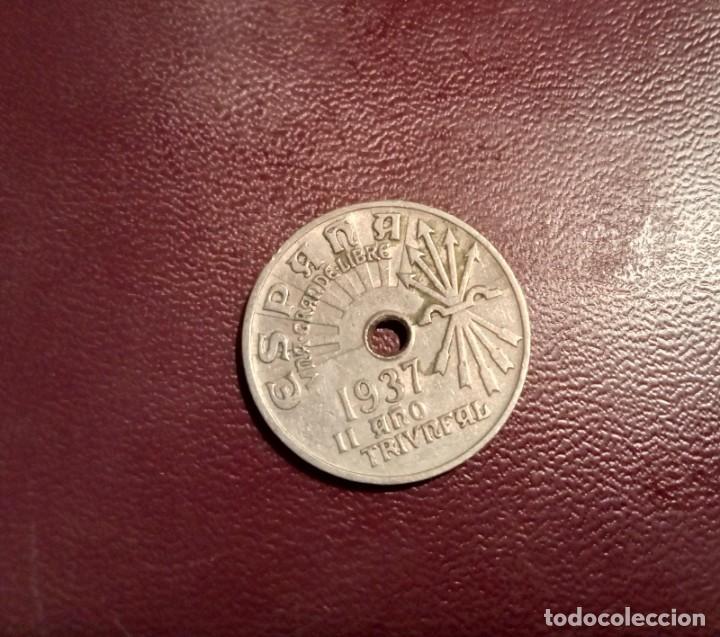 Monedas Franco: 25 cts 1937 Espa&ntilde;a moneda - Foto 1