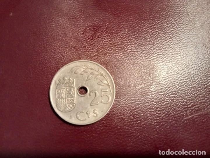 Monedas Franco: 25 cts 1937 Espa&ntilde;a moneda - Foto 2