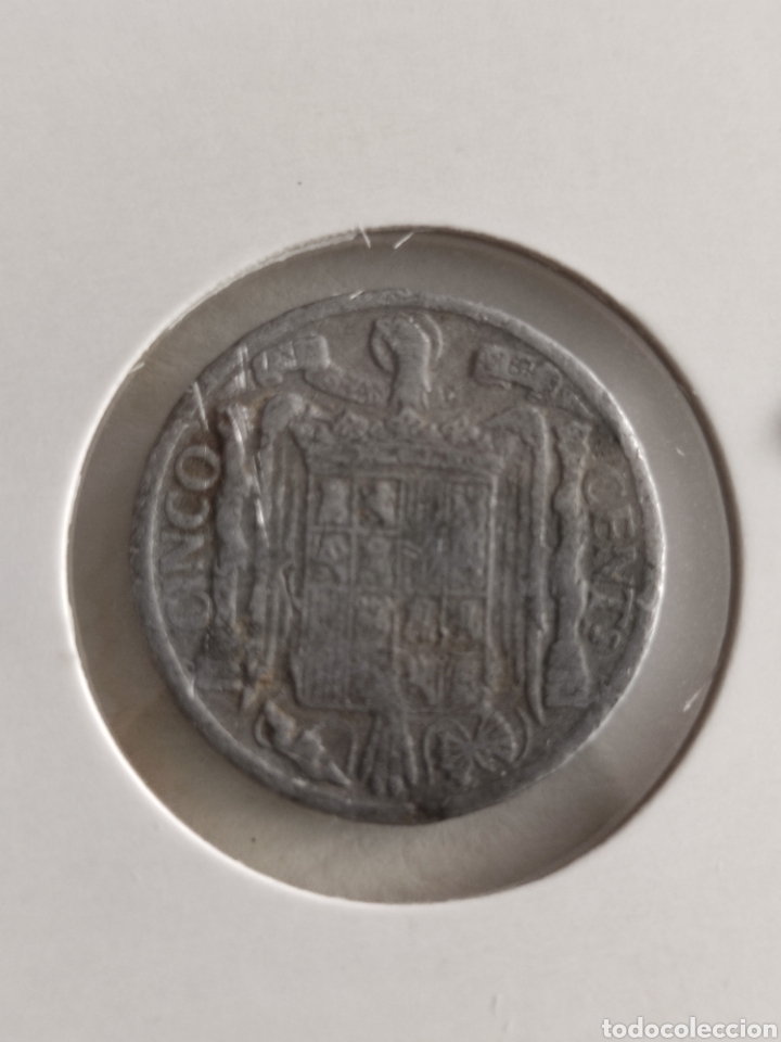 Monedas Franco: 240) Moneda 5 c&eacute;ntimos 1945 - Foto 2