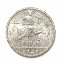 Monedas Franco: 10 CÉNTIMOS DE 1945. EBC. ESCASA