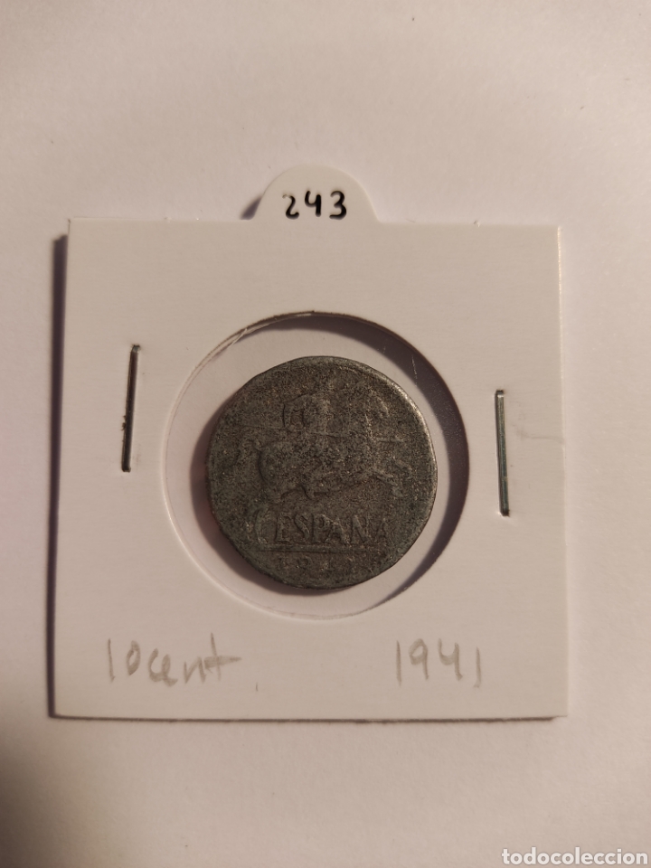 Monedas Franco: 243) * Moneda 10 c&eacute;ntimos 1941 - Foto 1