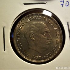 Monedas Franco: 25 PESETAS 1957 *70 SIN CIRCULAR SC TODO EL BRILLO ORIGINAL DE CARTUCHO CON PLUS LIGERA PATINA. Lote 285554793