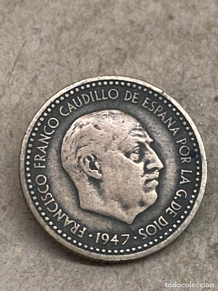 Monedas Franco: Moneda de una pesetas 1947 E49 - Foto 1
