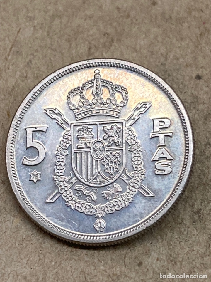 Monedas Franco: Moneda de cinco pesetas 1975 E78 - Foto 2
