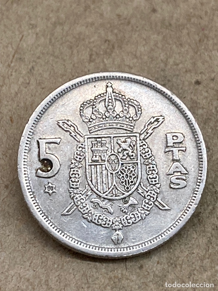 Monedas Franco: Moneda de cinco pesetas 1975 E80 - Foto 2