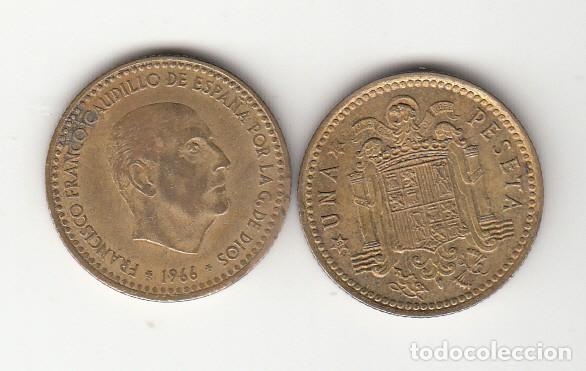 Monedas Franco: FRANCO. 1 PESETA 1966. CIRCULADA. - Foto 1
