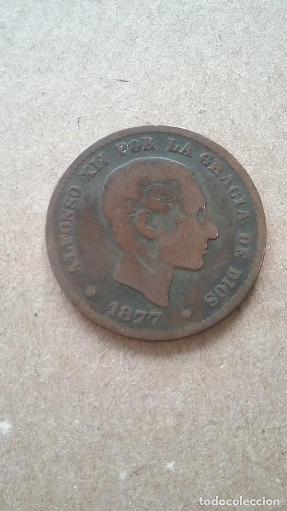 Moedas Franco: MONEDA cinco centimos a&ntilde;o 1877 (484-3)