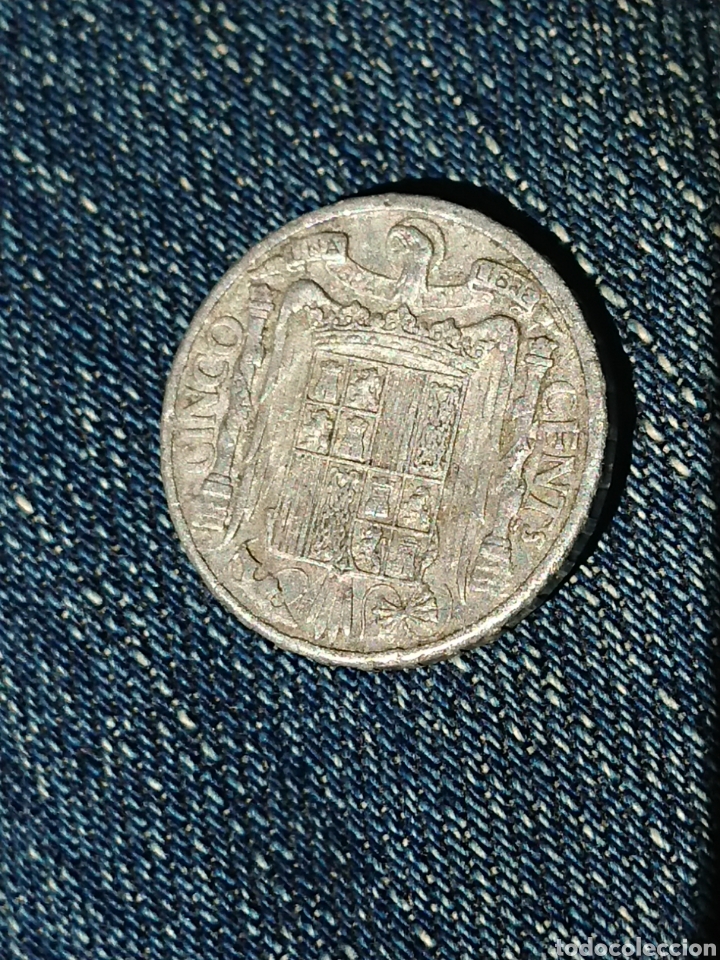 Monedas Franco: Moneda de 5 Centimos 1945 Francisco Franco - Foto 2