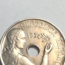 Monedas Franco: 25 CÉNTIMOS DE 1934, REPÚBLICA ESPAÑOLA. EBC