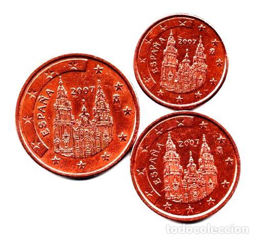 Monedas Franco: espana monedas 1 2 y 5 euro cent 2007 e18c - Foto 1
