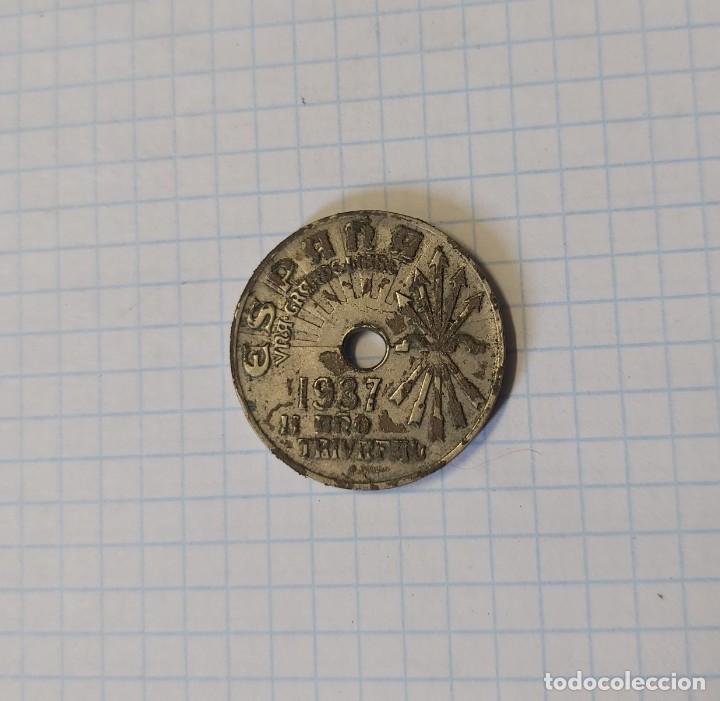 Monedas Franco: Moneda de trinchera de 25 c&eacute;ntimos, 1937 - Foto 1