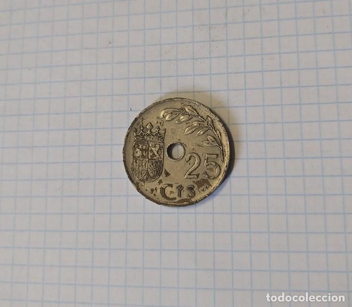 Monedas Franco: Moneda de trinchera de 25 c&eacute;ntimos, 1937 - Foto 2