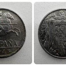 Monedas Franco: MONEDA. ESPAÑA. 5 CENTIMOS. 1945. S/C. VER FOTOS